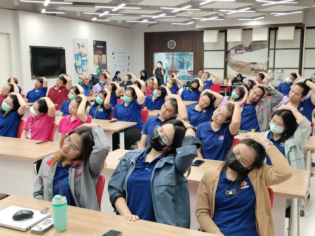 “การพัฒนาสุขภาวะองค์กรให้ดีพร้อม (DIPROM)” ภายใต้โครงการส่งเสริมสุขภาวะองค์กรในวิสาหกิจขนาดกลางและขนาดย่อม ตามแนวทางมาตรฐานองค์กรแห่งความสุข (SMEs Happy and Productive Workplace : SHAP) ณ บริษัท อายิโนะโมะโต๊ะ (ประเทศไทย) จำกัด